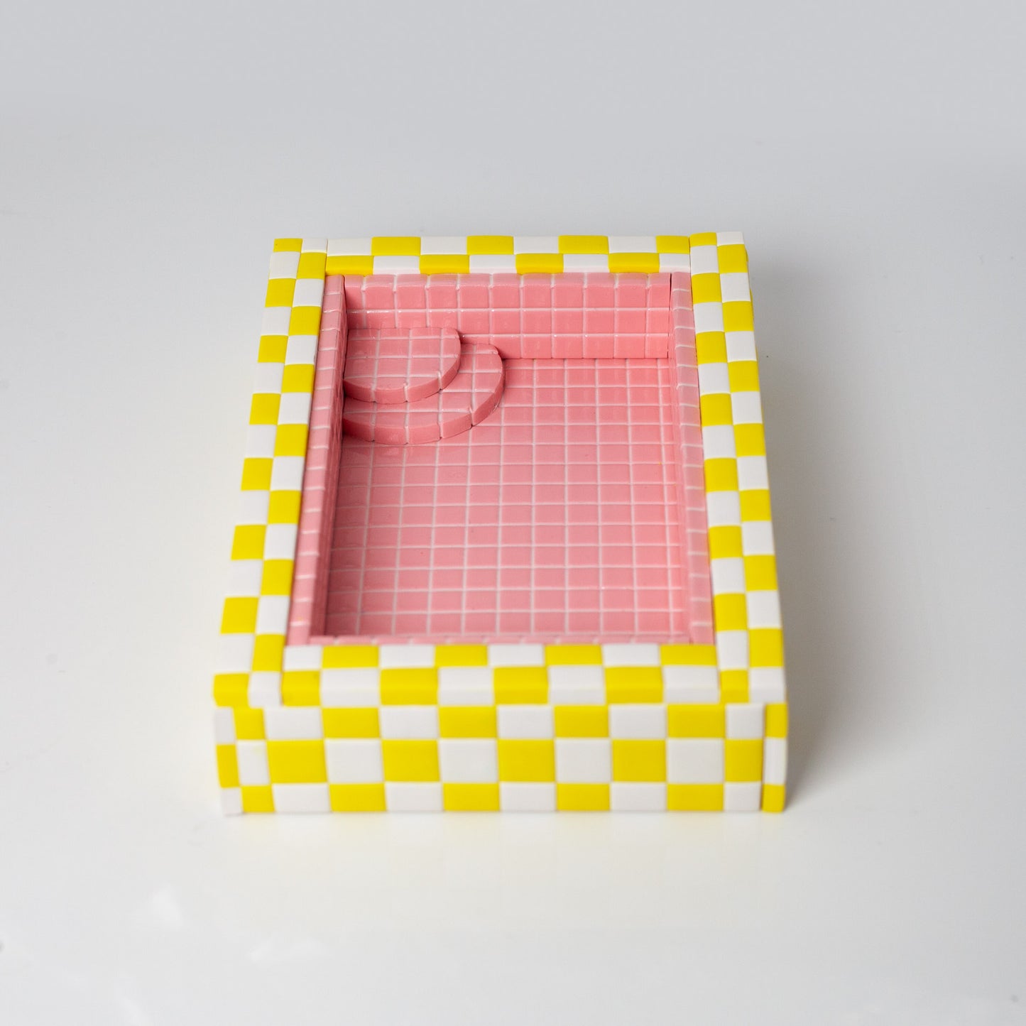 Yellow and Pink / Swimming Pool Trinket Dish