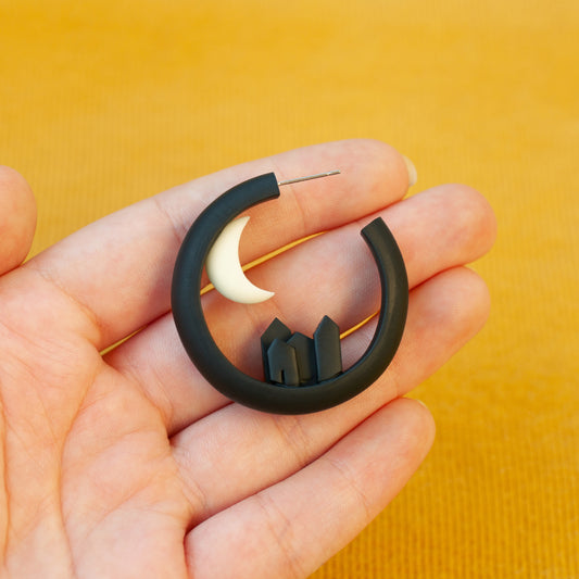 Haunted House Hoops / Earrings
