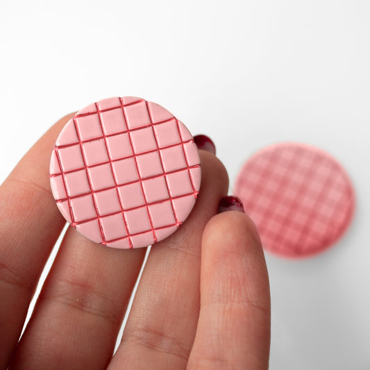 Grandma's Bathroom Pink Tile Studs / Earrings
