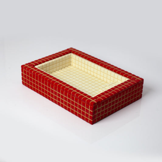 Maroon and Cream / Swimming Pool Trinket Dish