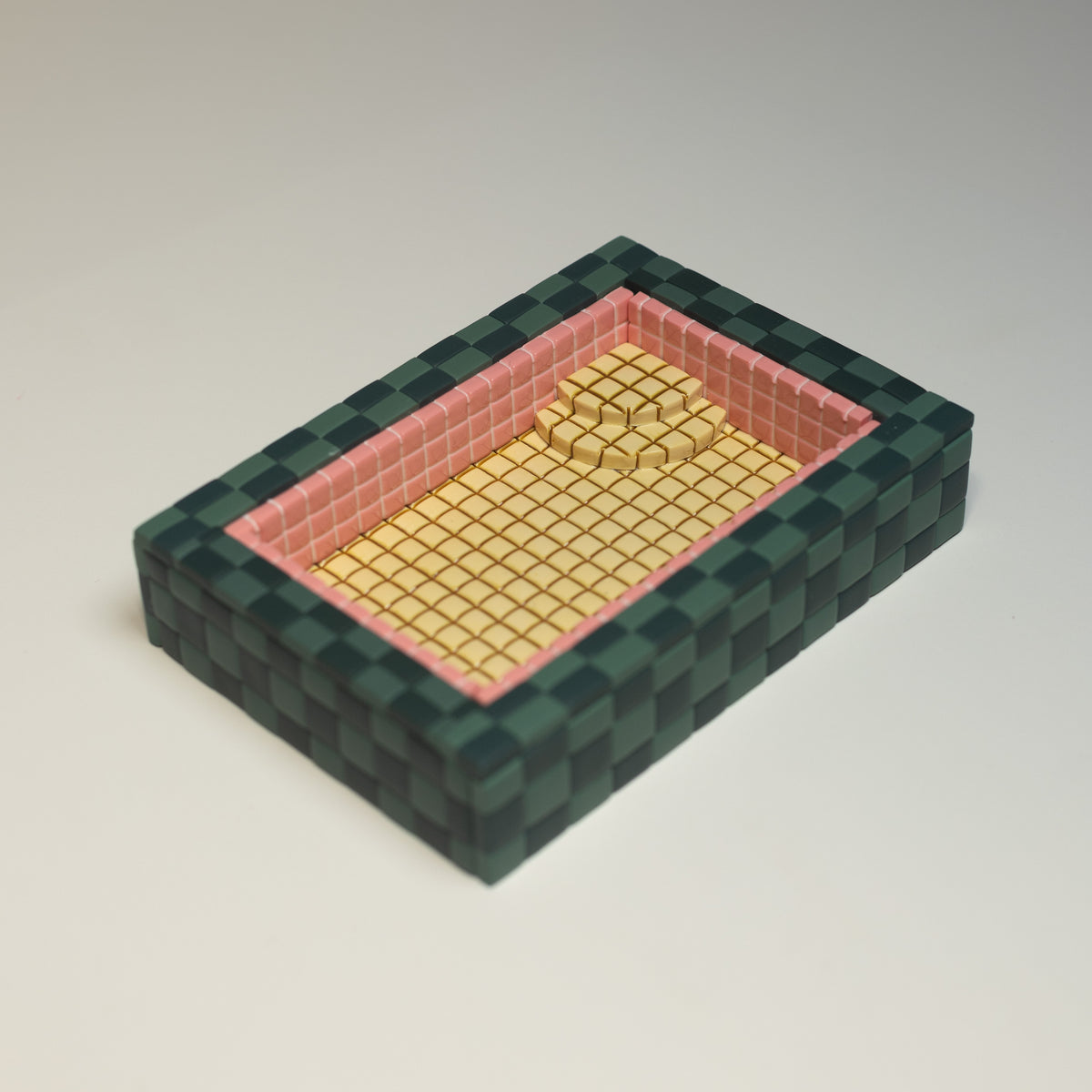 Pink and Green #7 / Spare Parts / Trinket Pool with Flaws
