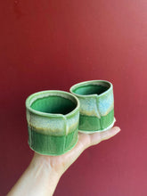 Load image into Gallery viewer, Green Cups / Set of 2 / Ceramics