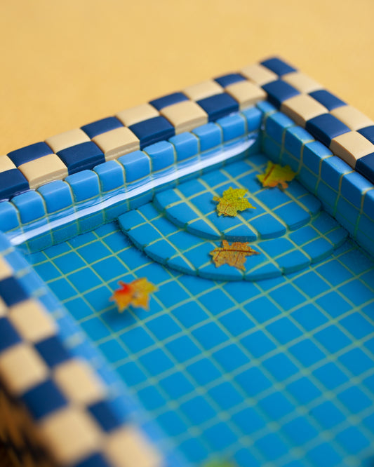 Navy and Mustard / Fall Swimming Pool Trinket Dish
