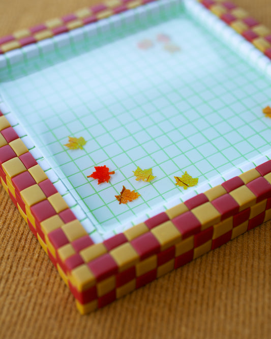 Mustard and Scarlet / Fall Swimming Pool Coaster