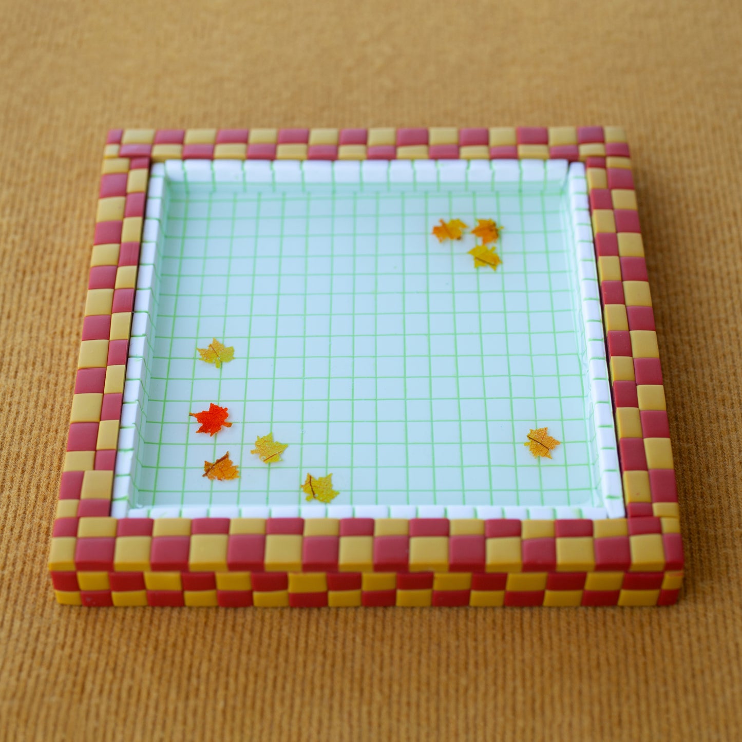 Mustard and Scarlet / Fall Swimming Pool Coaster