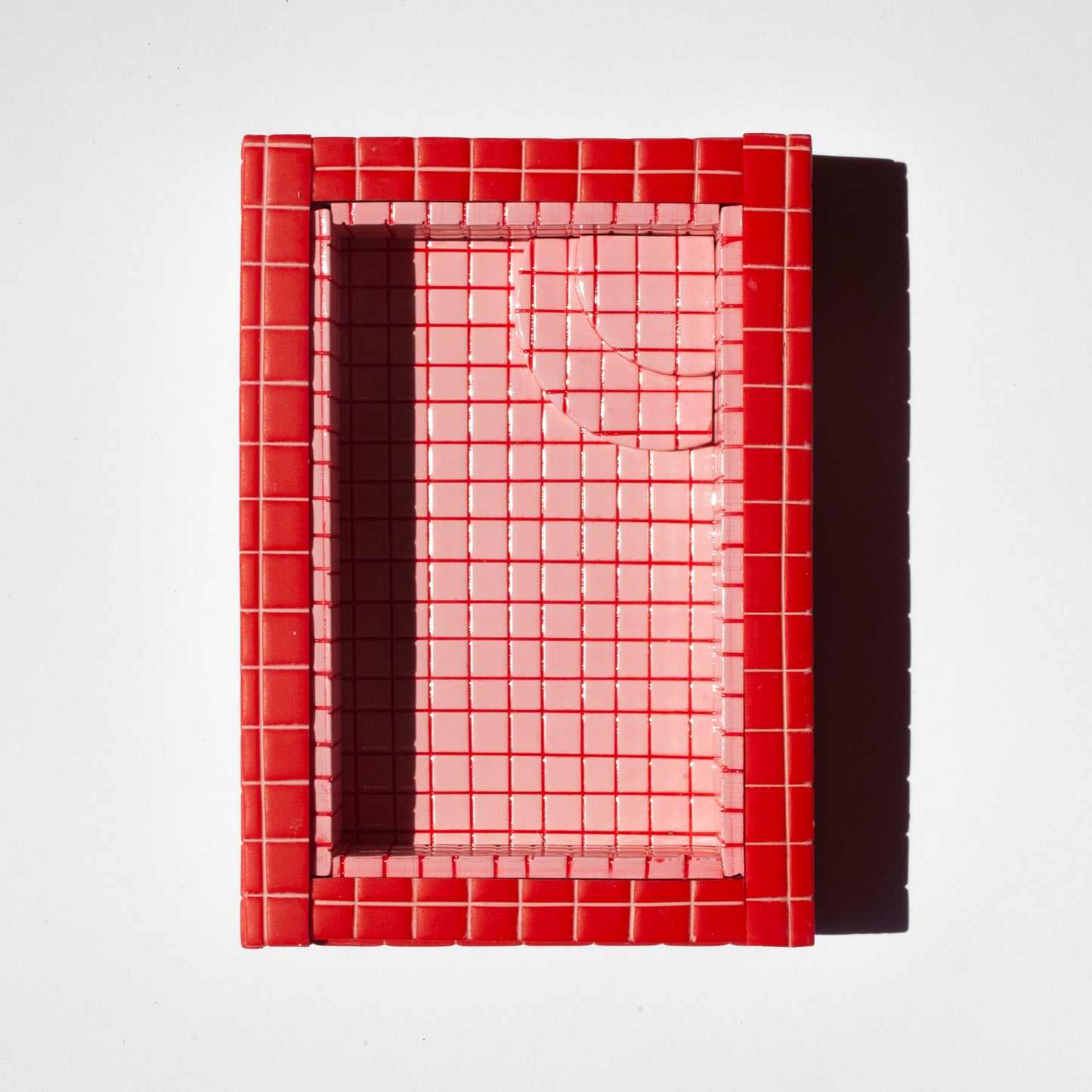 Red and Pink / Swimming Pool Trinket Dish