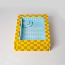 Load image into Gallery viewer, Yellow and Blue / Swimming Pool Trinket Dish
