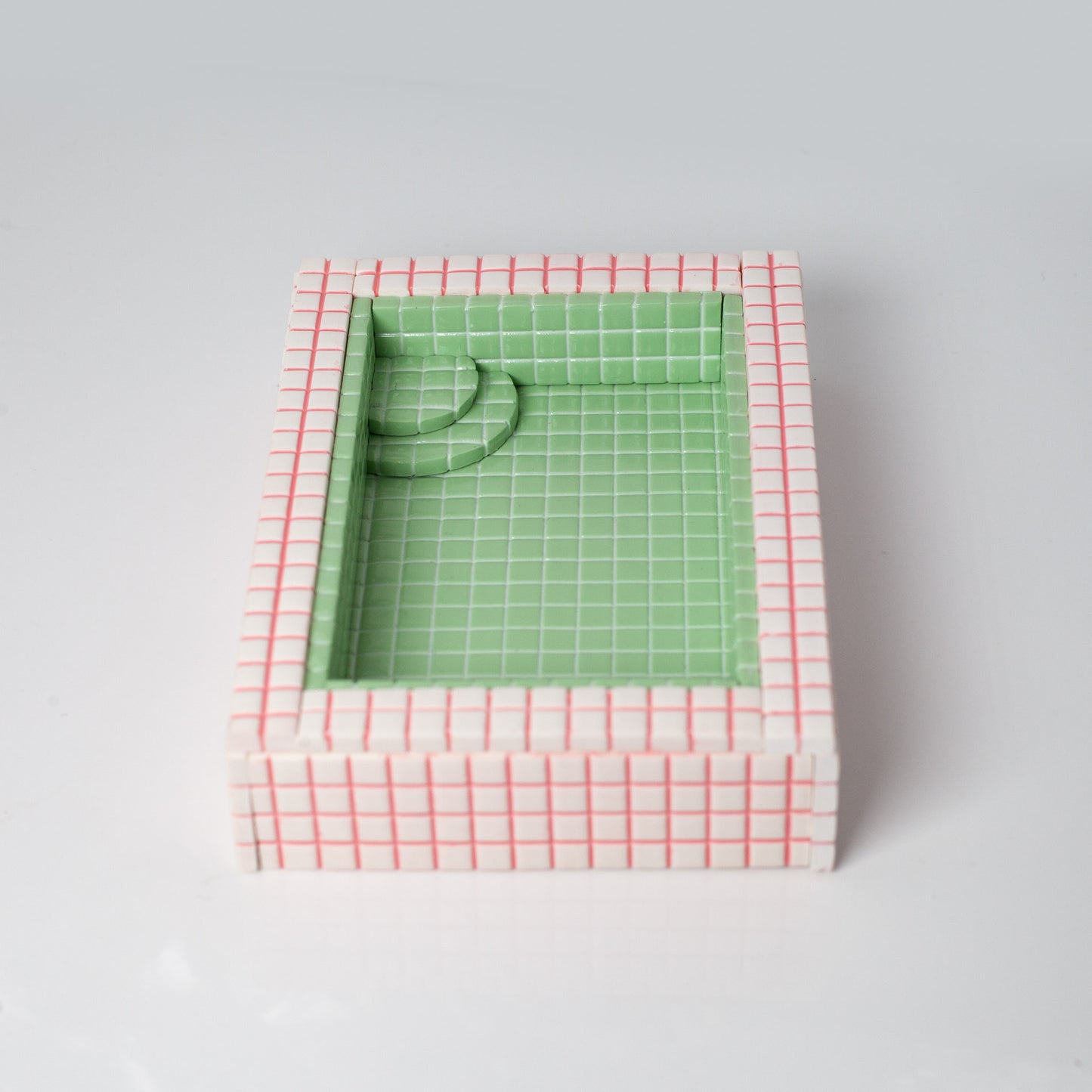 Pink and Green / Swimming Pool Trinket Dish