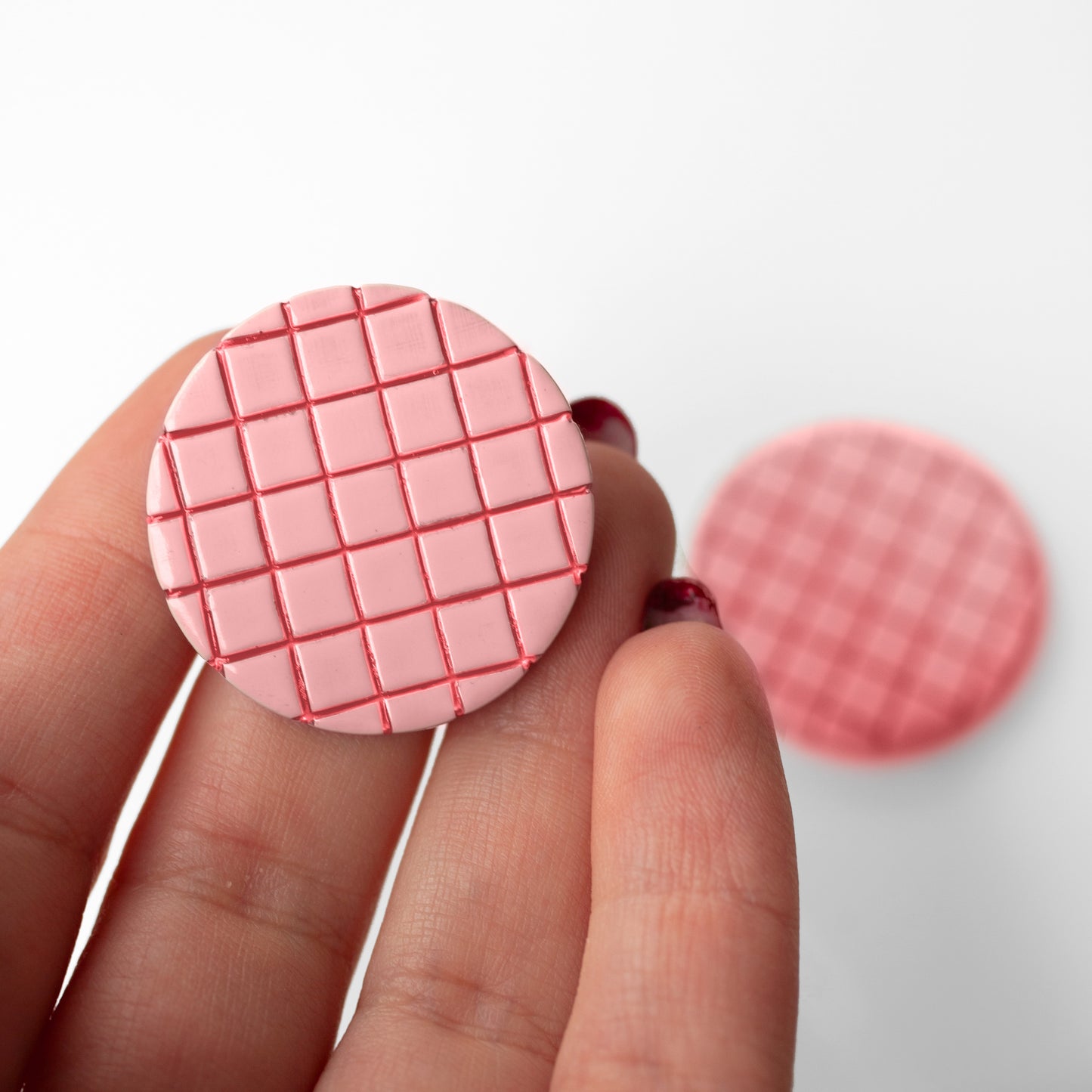 Grandma's Bathroom Pink Tile Studs / Earrings