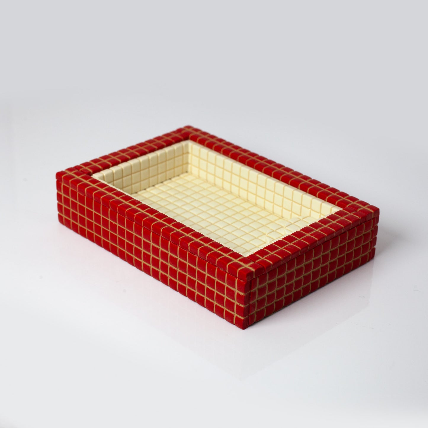 Maroon and Cream / Swimming Pool Trinket Dish