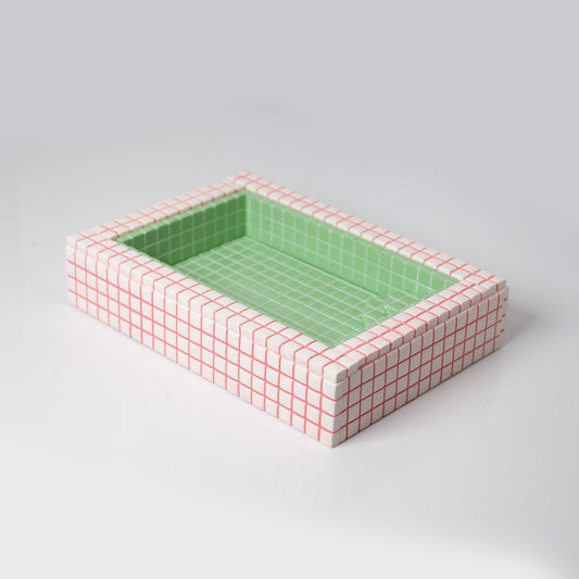 Pink and Green / Swimming Pool Trinket Dish