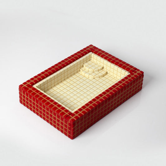 Maroon and Cream / Swimming Pool Trinket Dish
