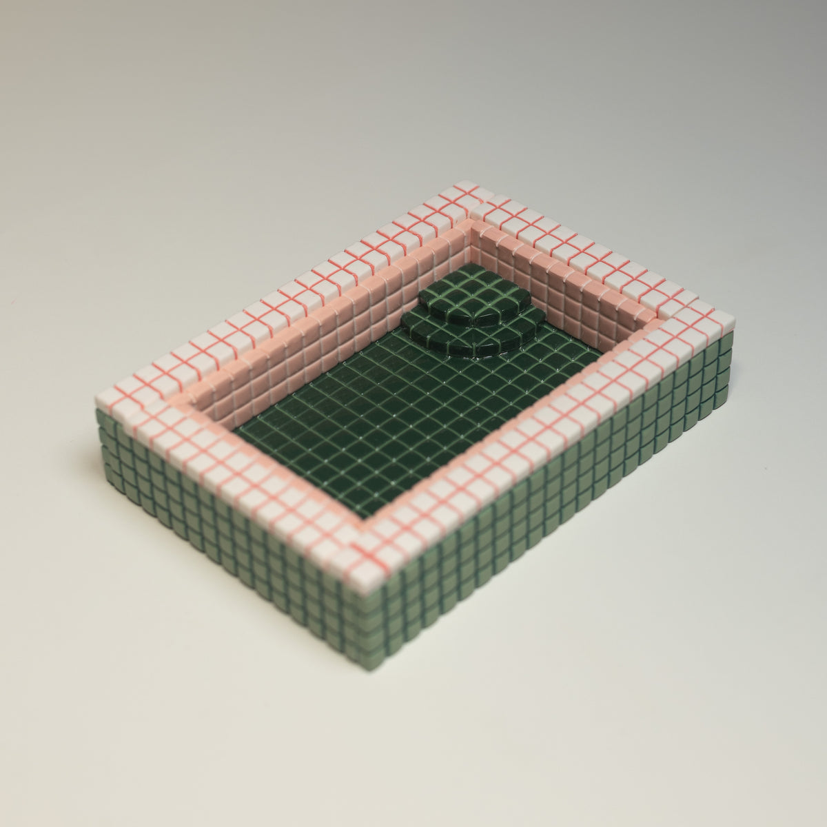 Pink and Green #5 / Spare Parts / Trinket Pool with Flaws