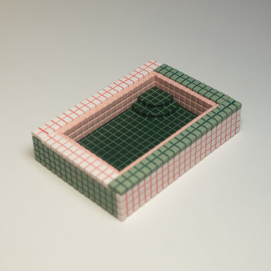 Pink and Green #6 / Spare Parts / Trinket Pool with Flaws
