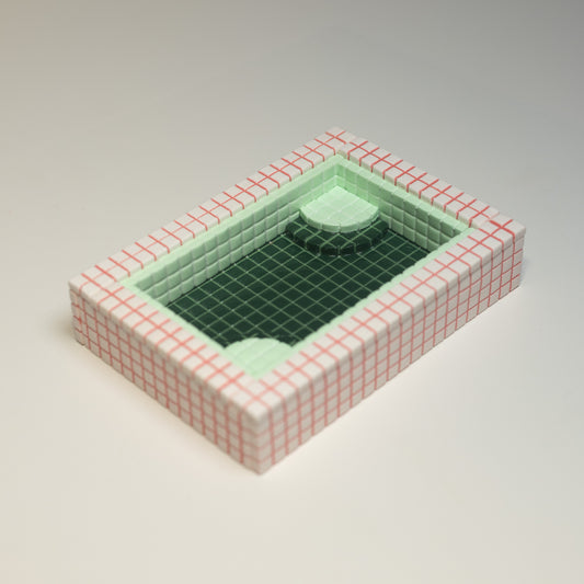 Pink and Green #3 / Spare Parts / Trinket Pool with Flaws