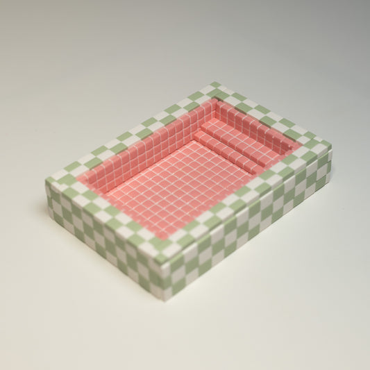 Pink and Green #8 / Spare Parts / Trinket Pool with Flaws