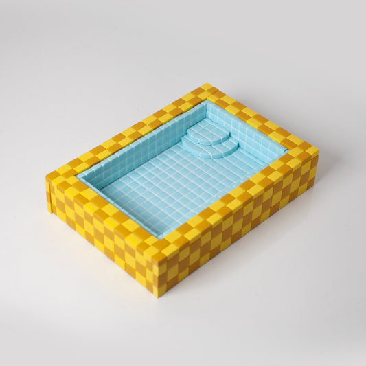 Yellow and Blue / Swimming Pool Trinket Dish