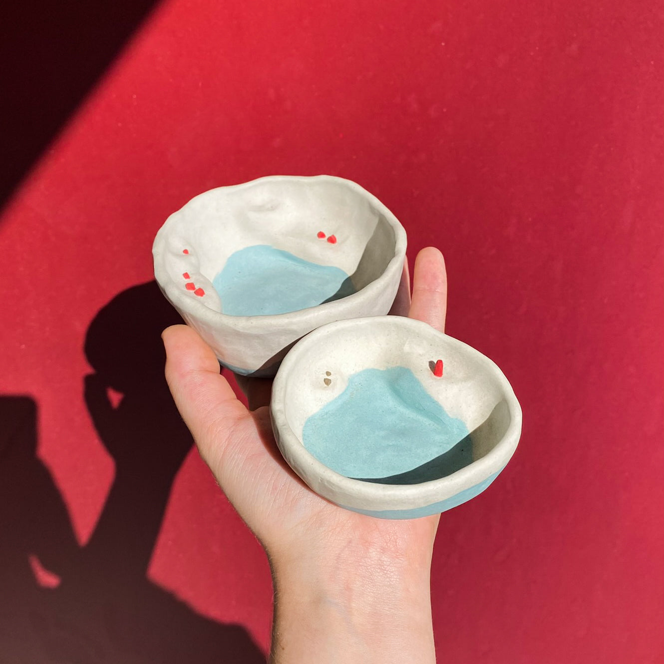 Tiny House Landscape Dish #11 / Set of 2 / Ceramics / SECONDS