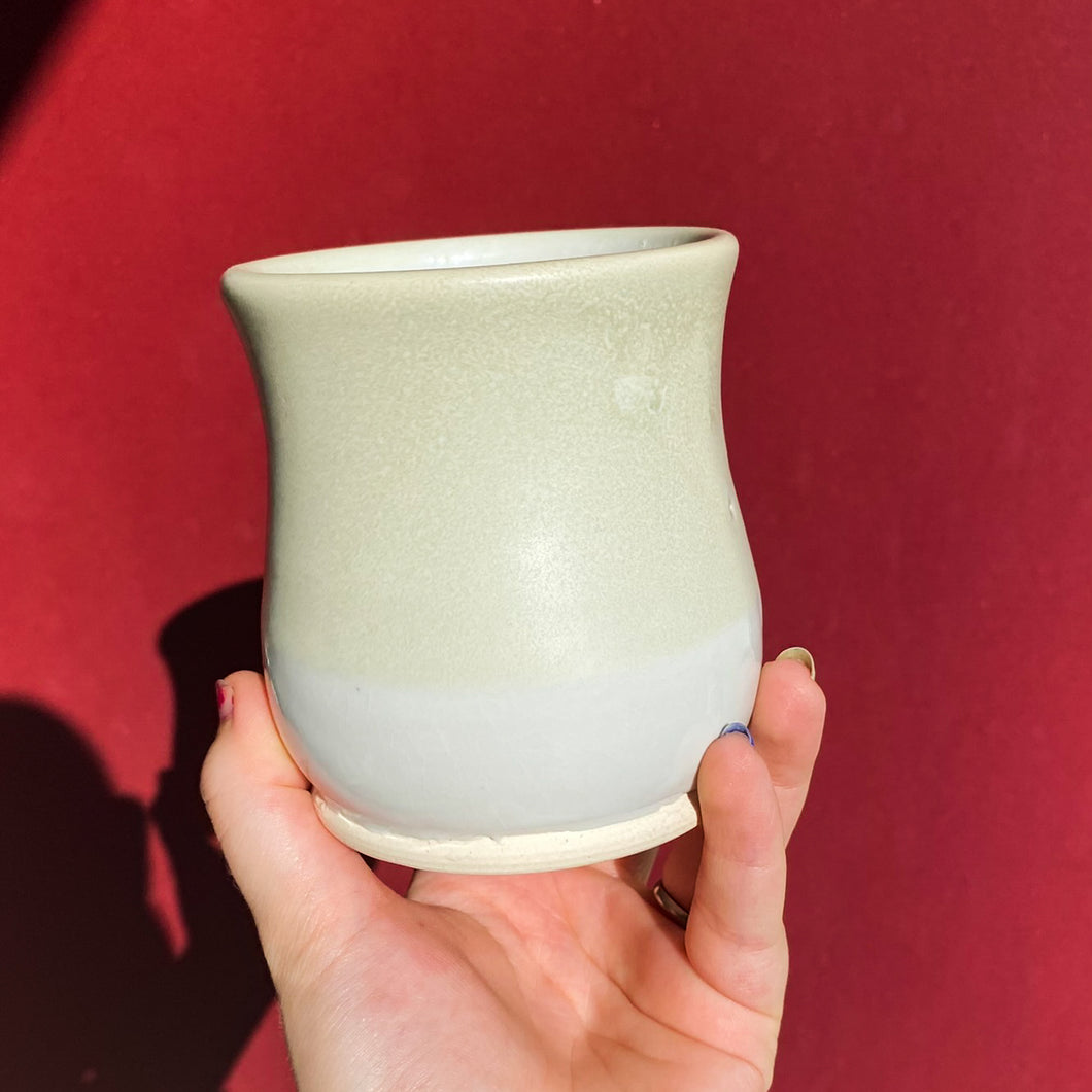 Light Green and White Cup / Ceramics