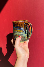 Load image into Gallery viewer, Brown, Green, Blue Mug / Ceramics
