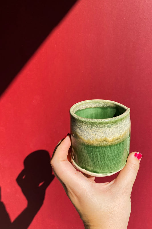 Green Cups / Set of 2 / Ceramics