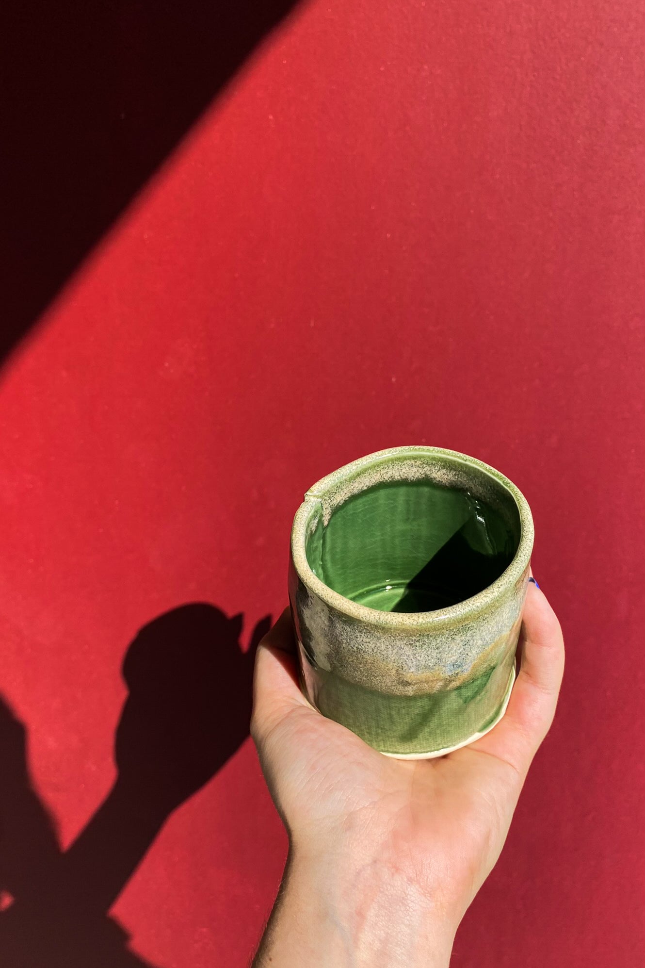 Green Cups / Set of 2 / Ceramics