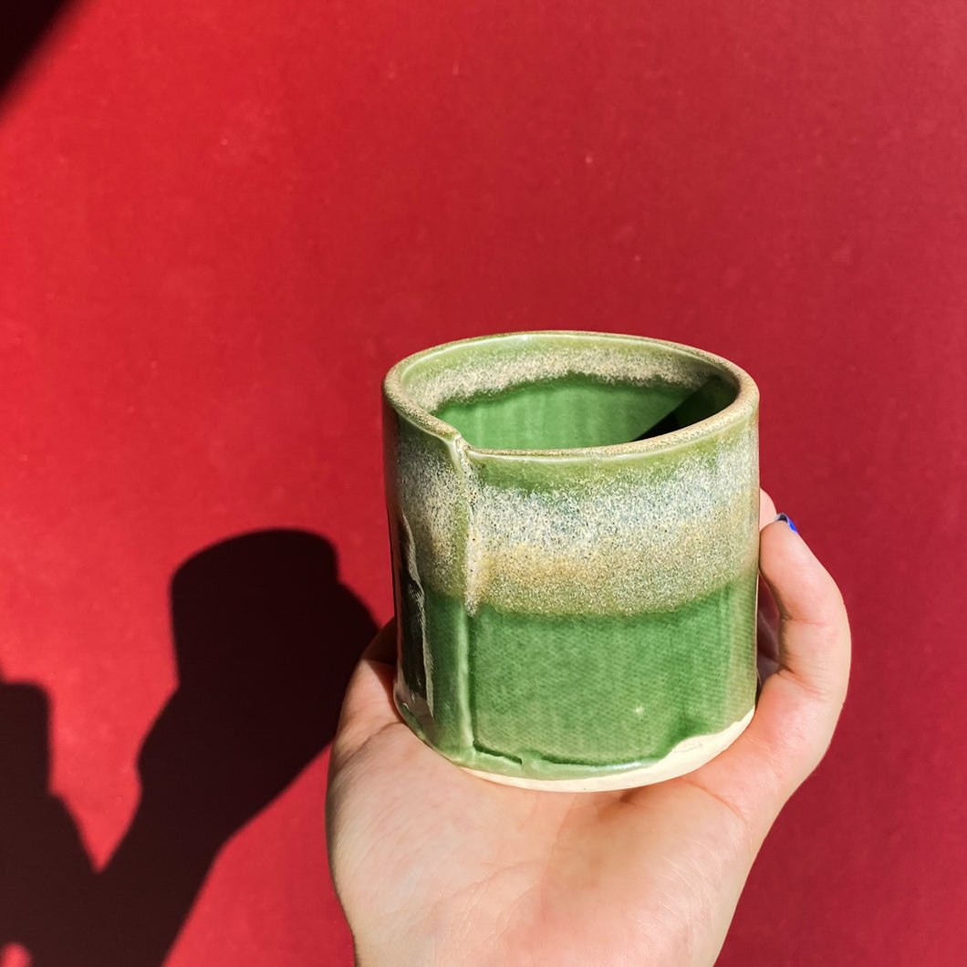 Green Cups / Set of 2 / Ceramics