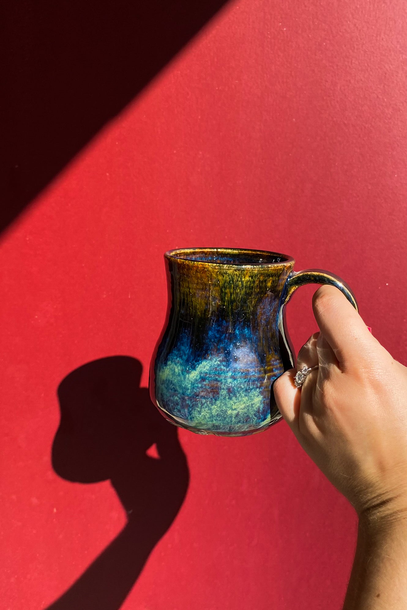 Brown, Green, Blue Mug / Ceramics / SECONDS