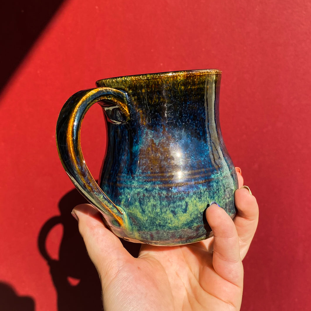 Brown, Green, Blue Mug / Ceramics / SECONDS