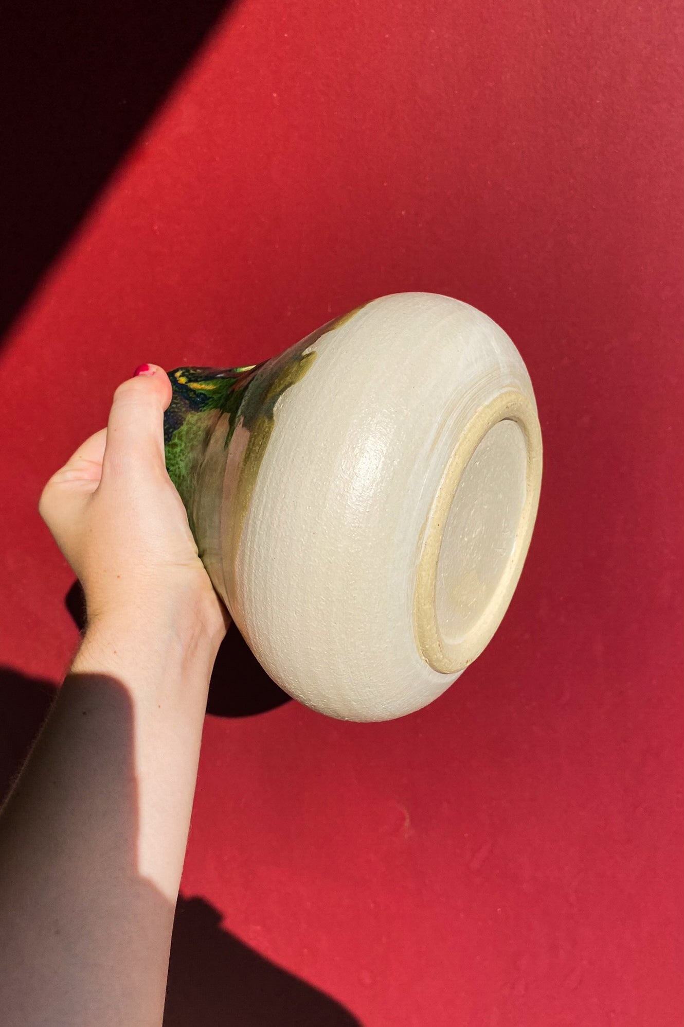 Green and White Vase / Ceramics