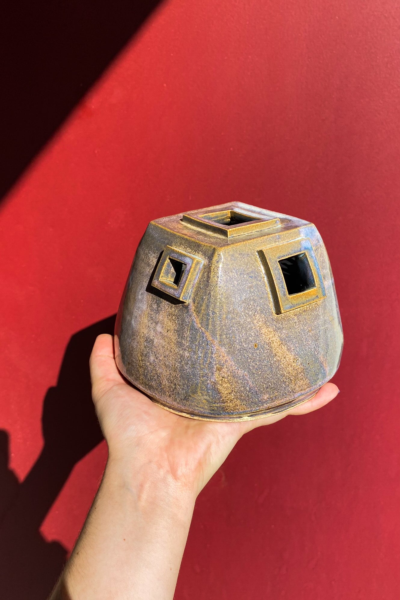 Geometric Window Vase / Ceramics