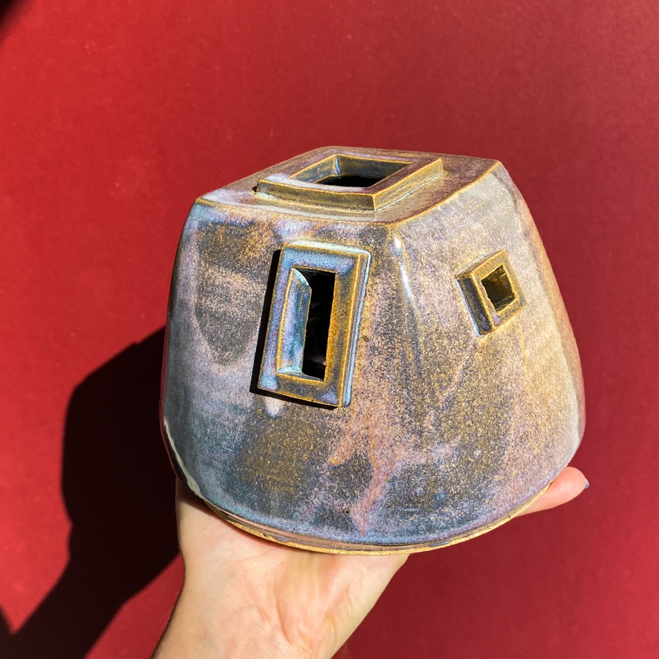 Geometric Window Vase / Ceramics