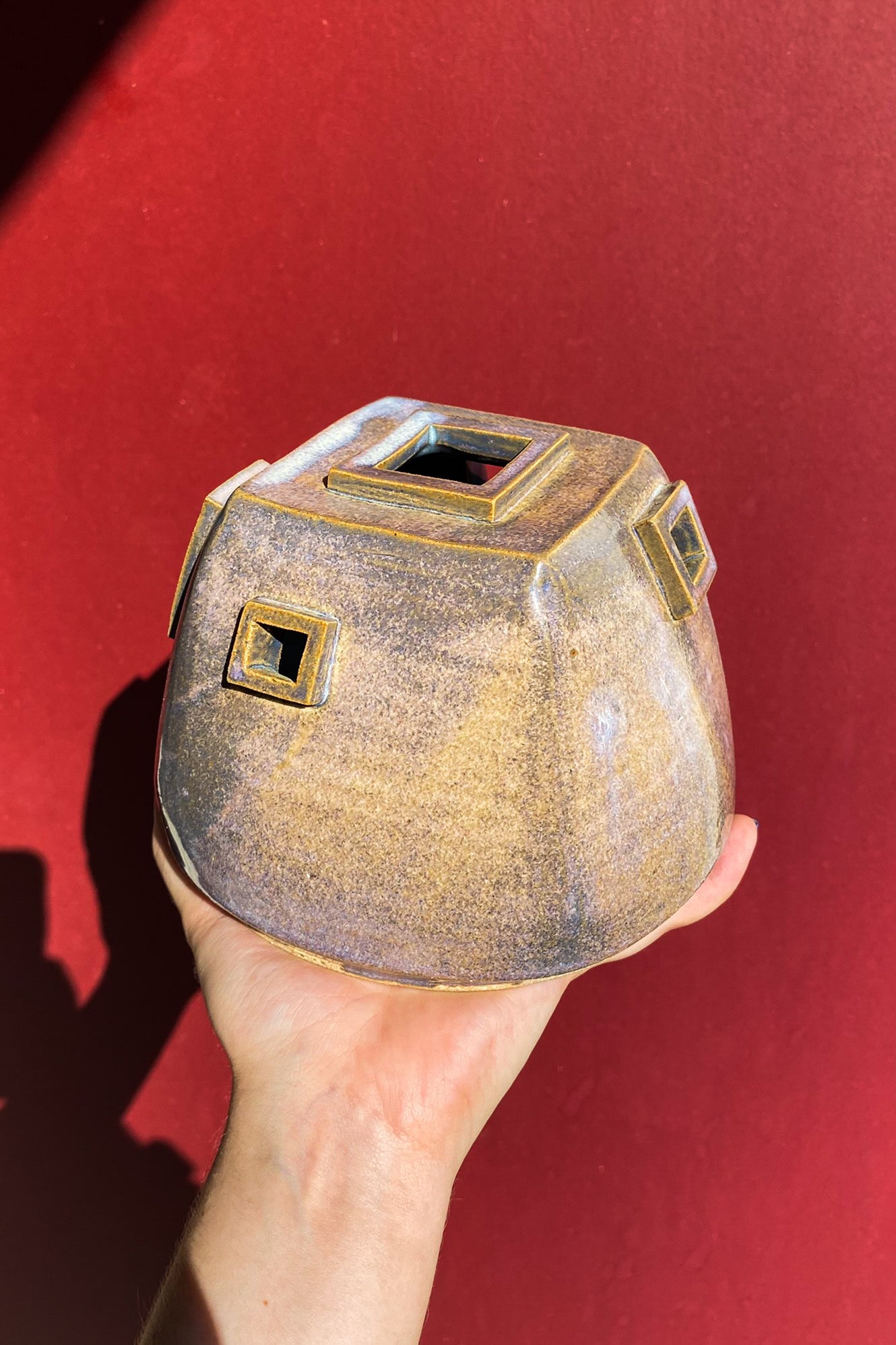 Geometric Window Vase / Ceramics
