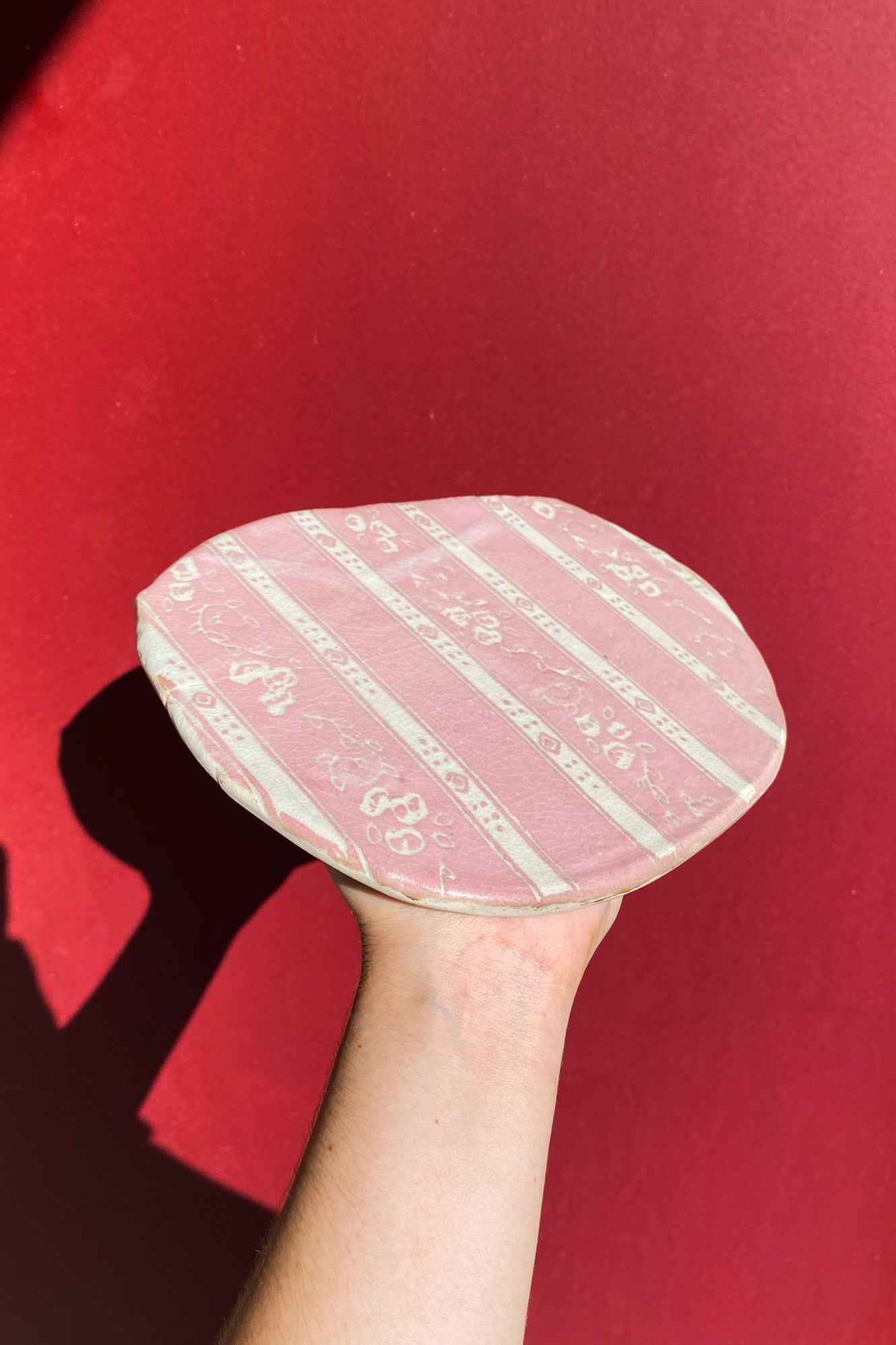 Pink Floral Pattern Plate / Ceramics / SECONDS