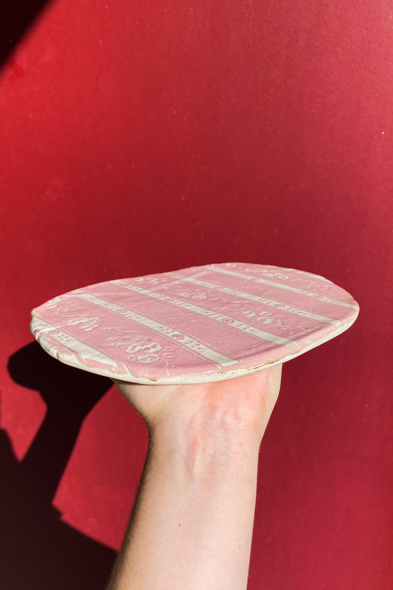 Pink Floral Pattern Plate / Ceramics / SECONDS