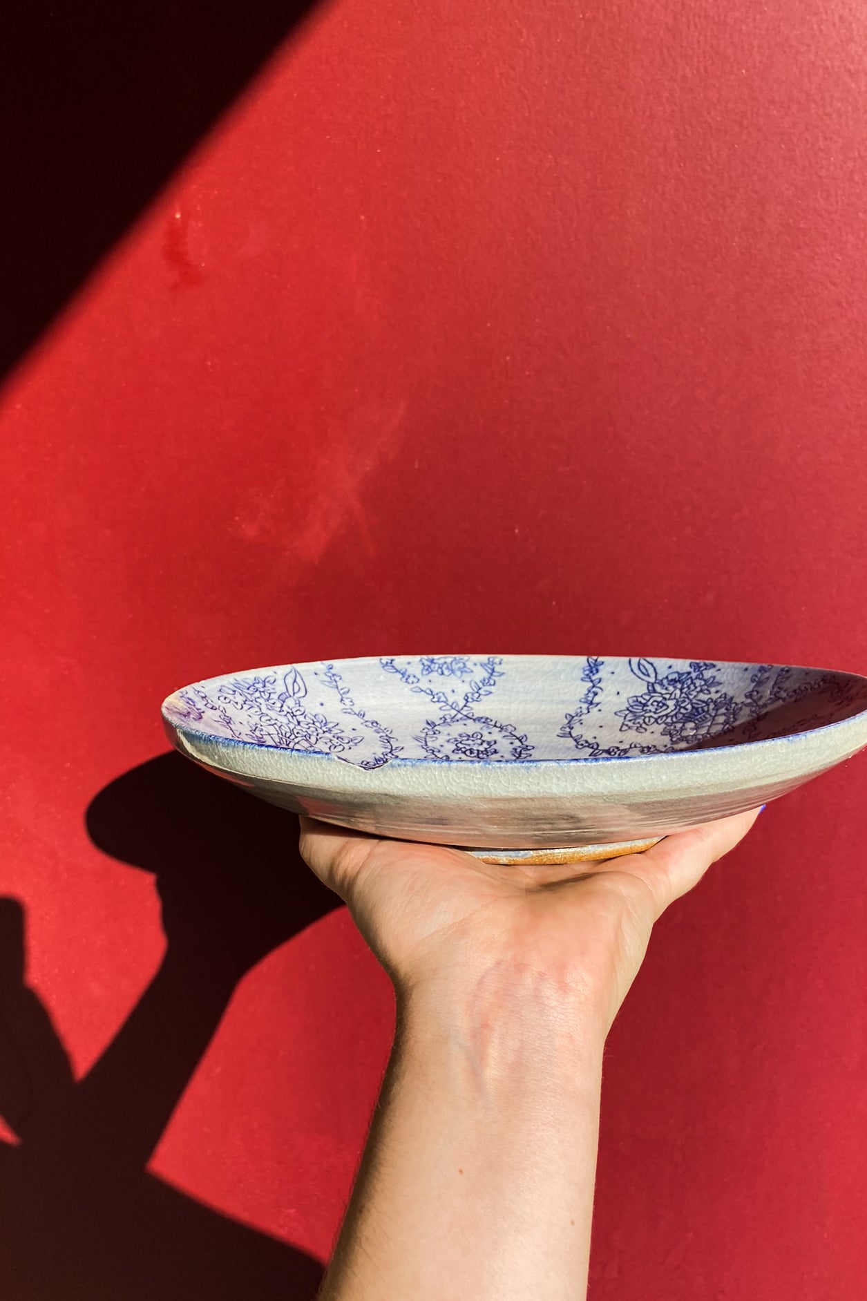 Blue Floral Pattern Bowl / Ceramics / SECONDS / *LOCAL PICKUP ONLY*