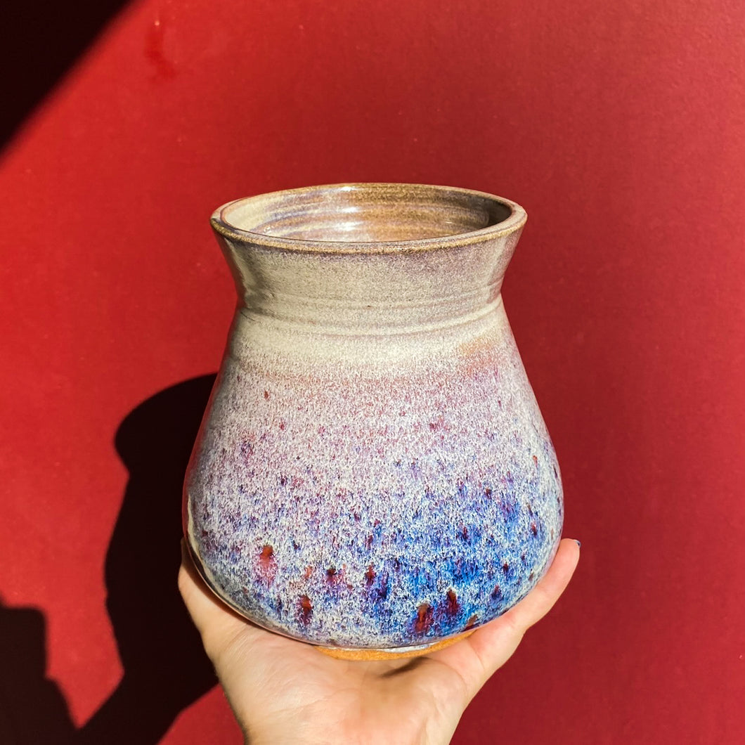 Purple, Blue, Red, Vase / Ceramics