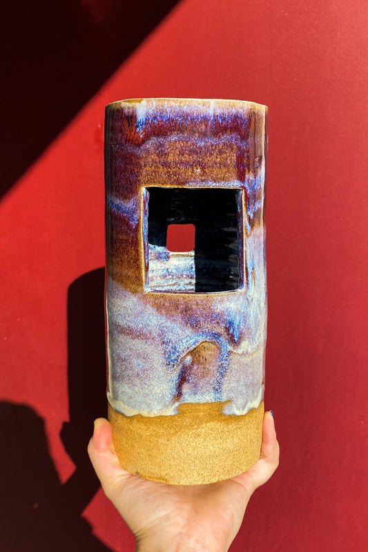 Tall Geometric Window Vase / Ceramics / *LOCAL PICKUP ONLY*
