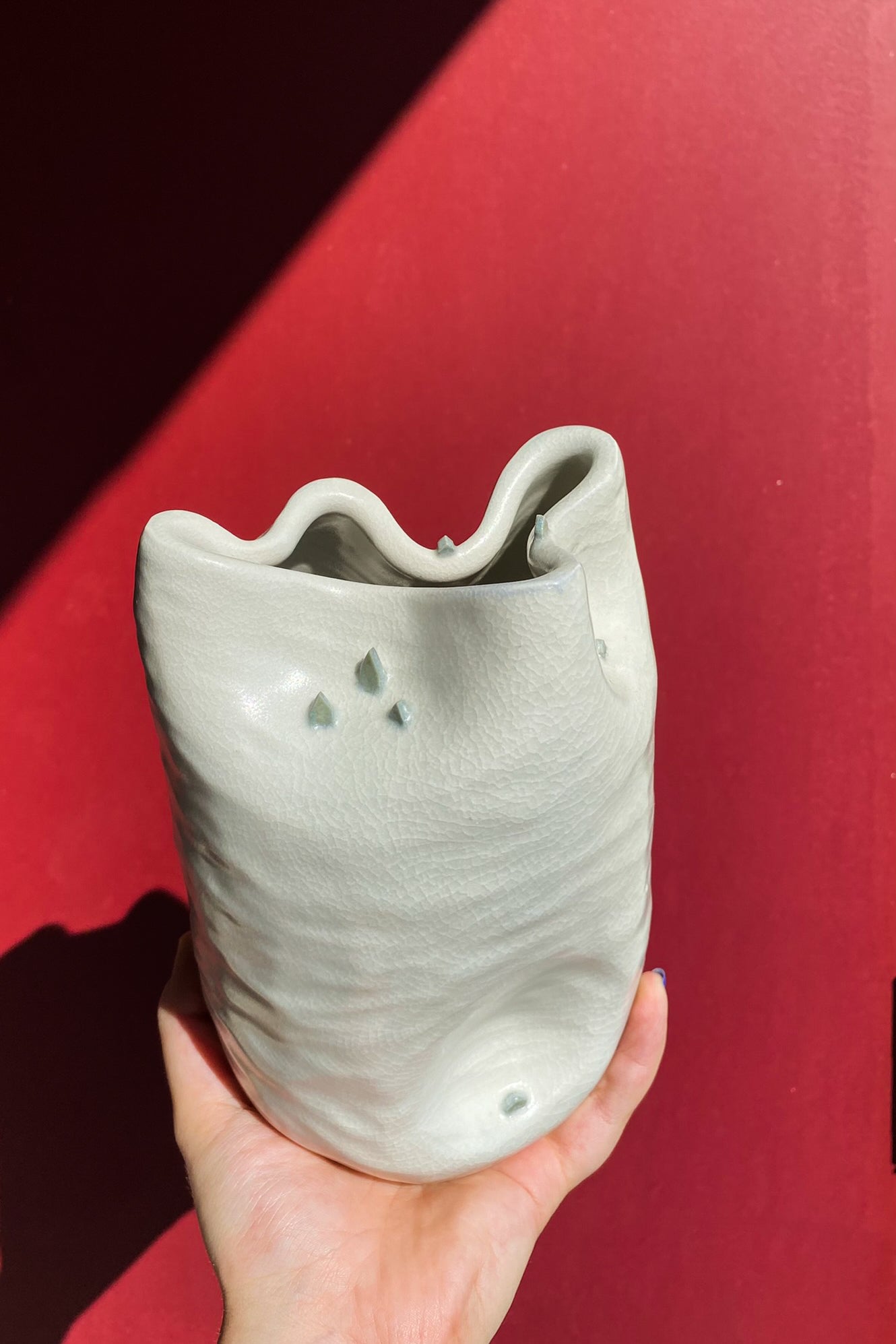 Tiny House Landscape Vase #2 / Ceramics