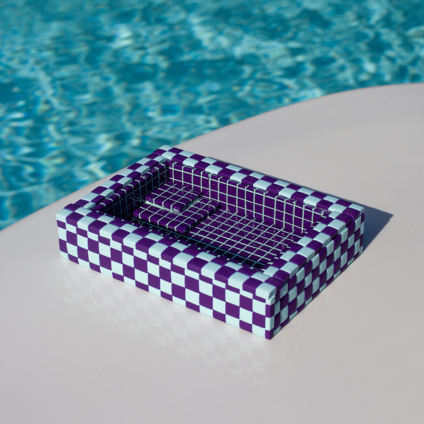 Purple and Blue / Swimming Pool Trinket Dish