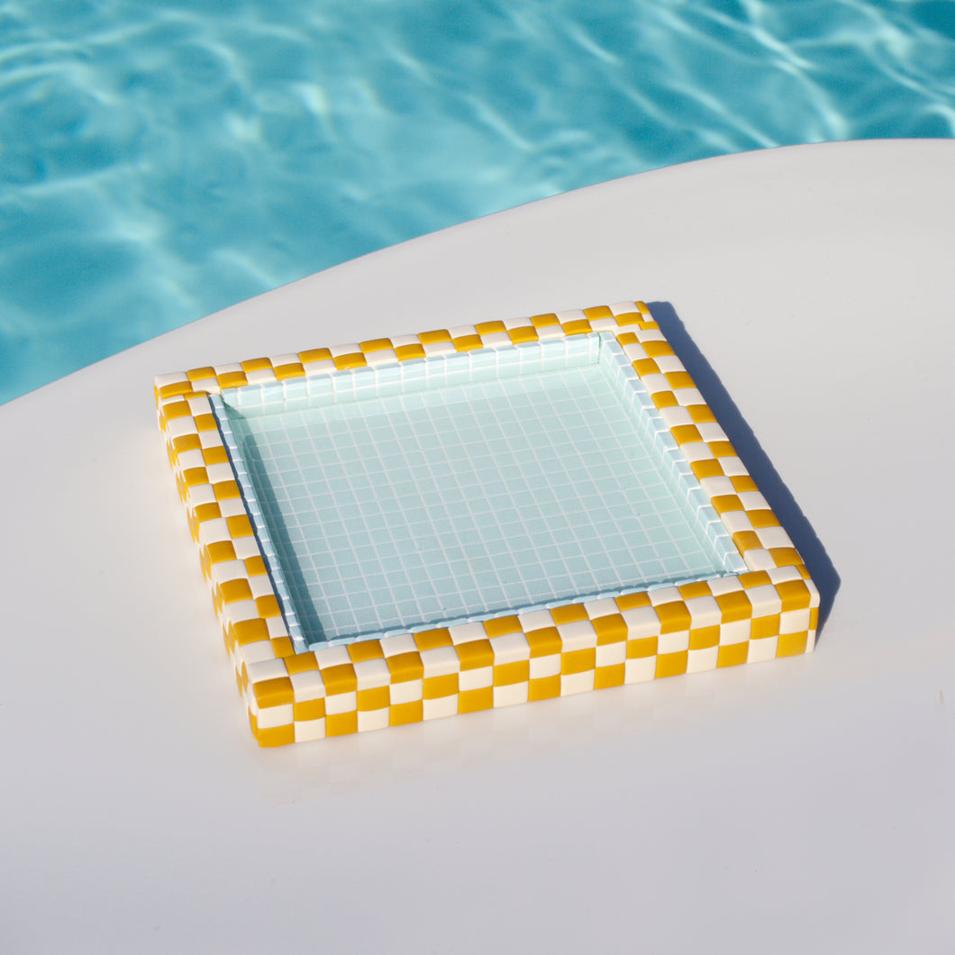 Yellow and Blue / Swimming Pool Coaster