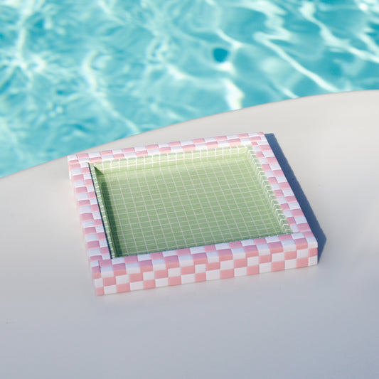 Pink and Green / Swimming Pool Coaster