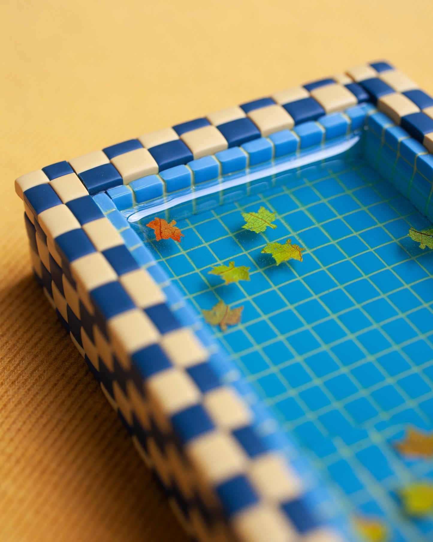 Navy and Mustard / Fall Swimming Pool Trinket Dish