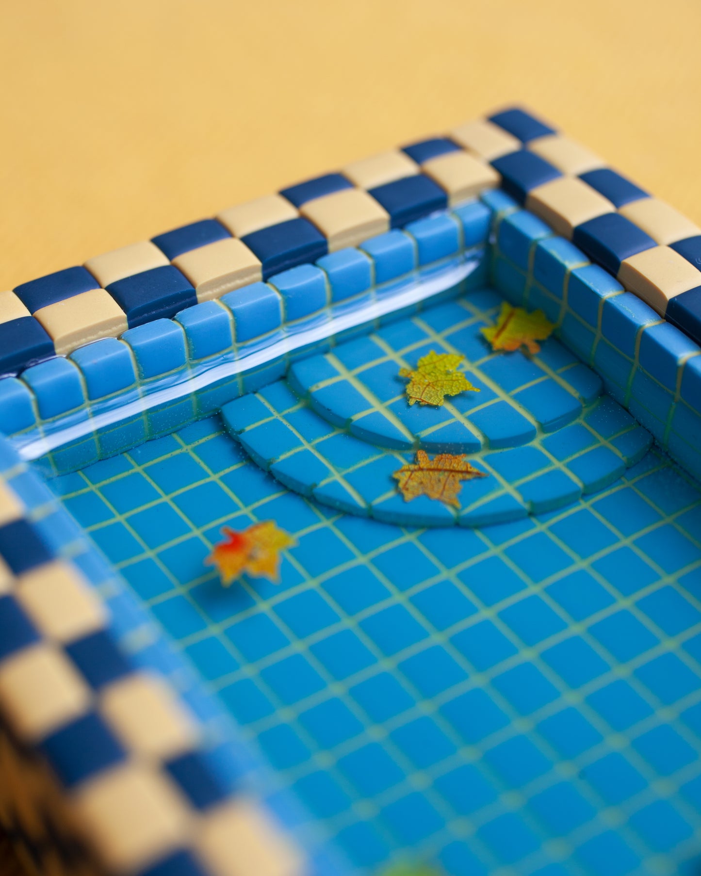Navy and Mustard / Fall Swimming Pool Trinket Dish