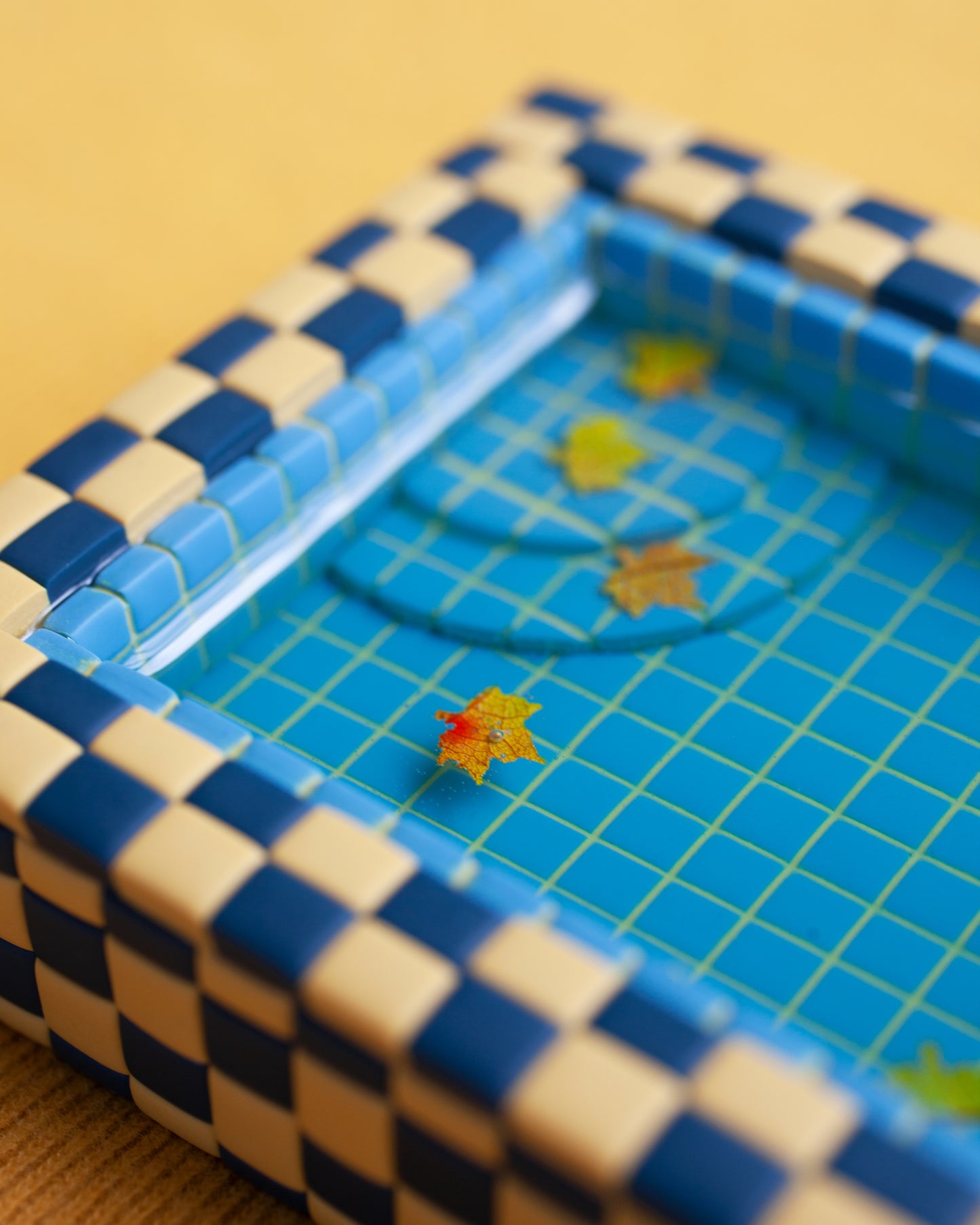 Navy and Mustard / Fall Swimming Pool Trinket Dish