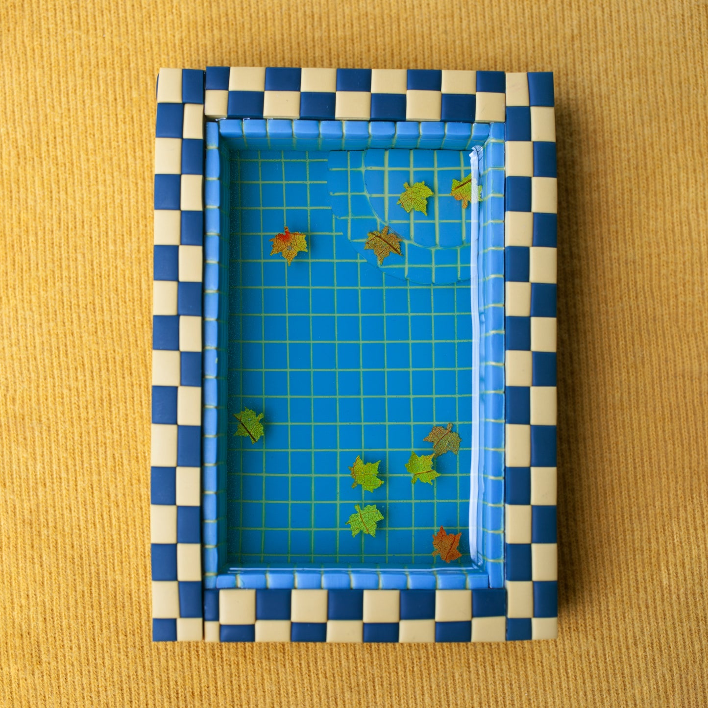 Navy and Mustard / Fall Swimming Pool Trinket Dish