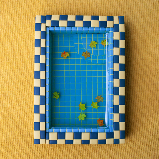 Navy and Mustard / Fall Swimming Pool Trinket Dish