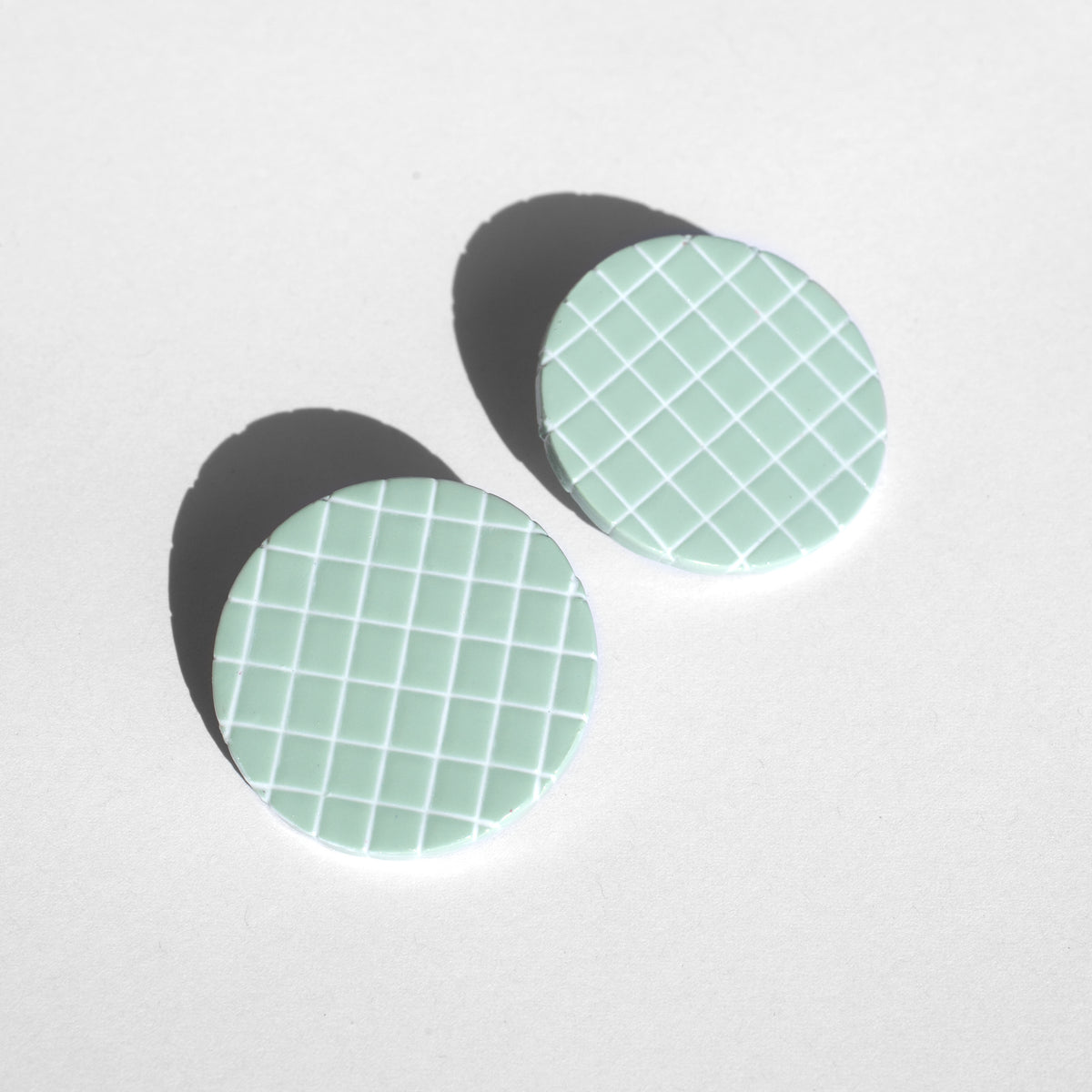 Green Pool Tile Studs / Earrings