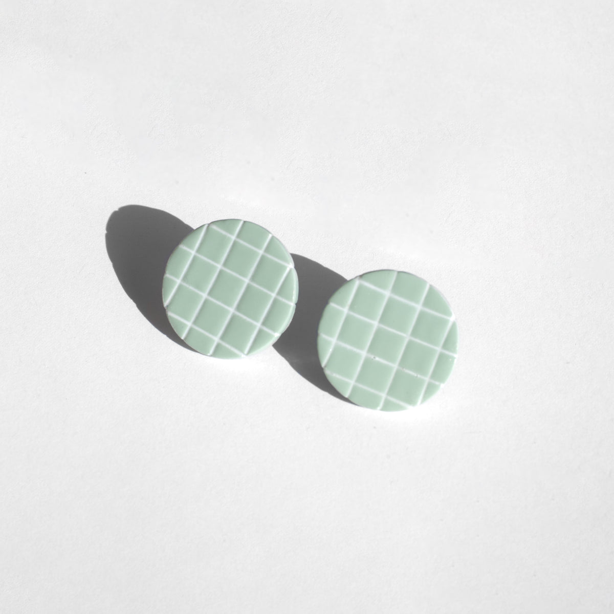 Green Pool Tile Studs / Earrings