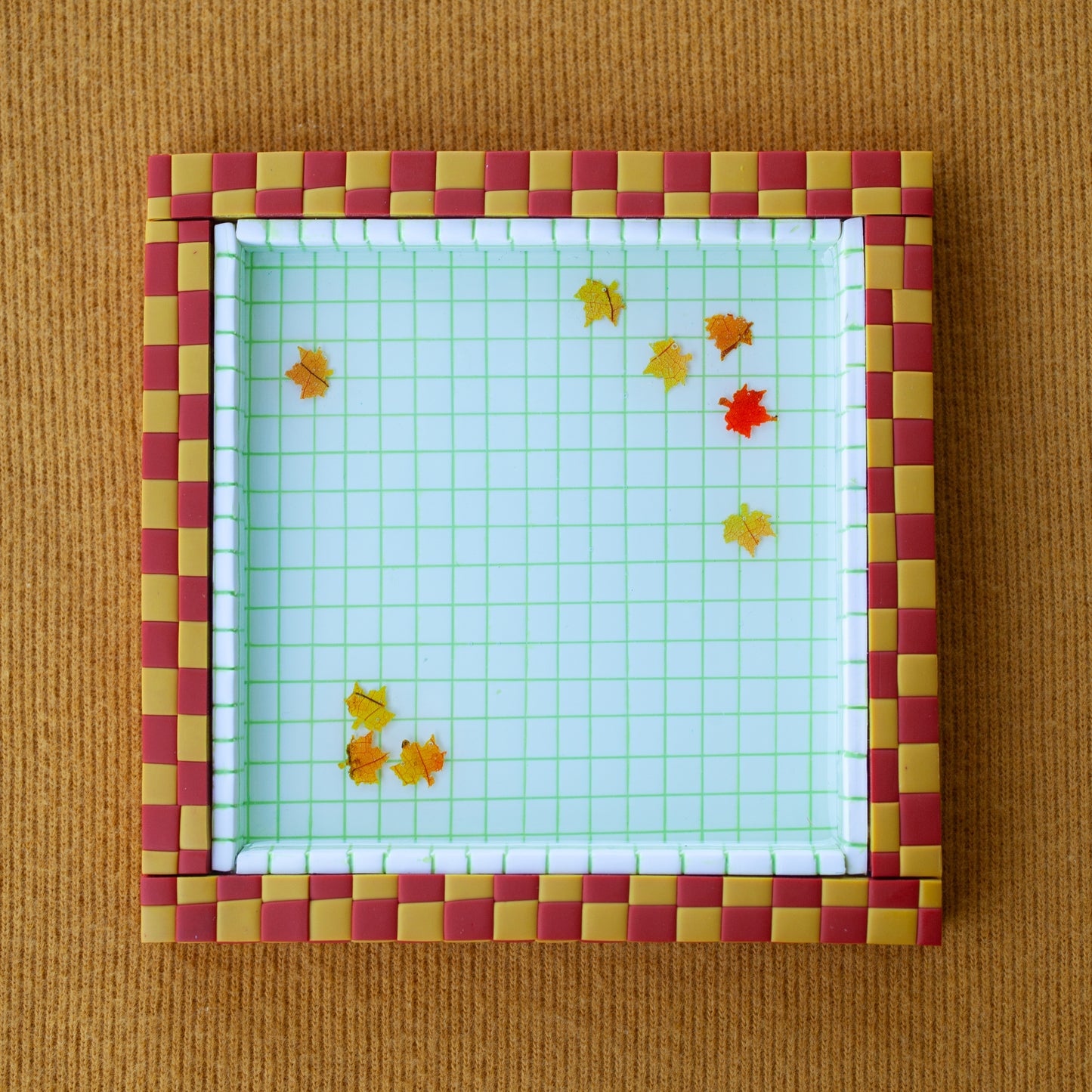 Mustard and Scarlet / Fall Swimming Pool Coaster